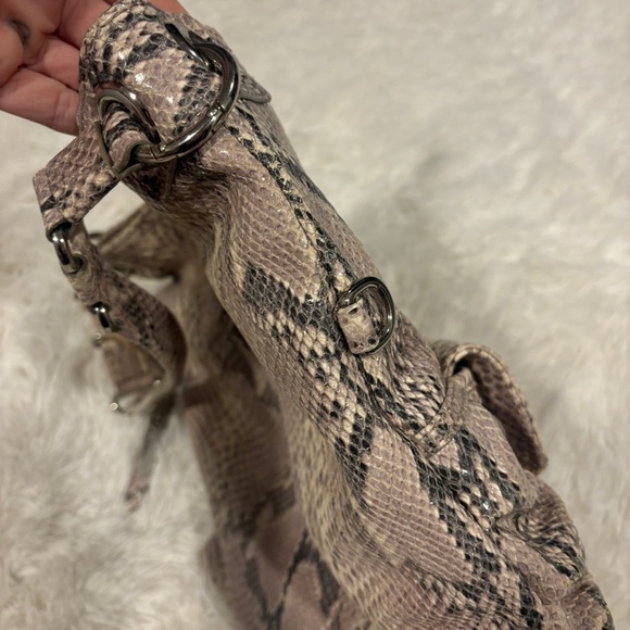 Cole Haan Snake Skin Bailey Roccia Shoulder Bag Purse - Picture 11 of 14